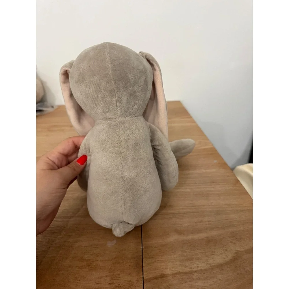 Miniso Life Plush Bunny Grey Stuffed Animal Blue Polka Dot Bowtie 17 Inch Toy